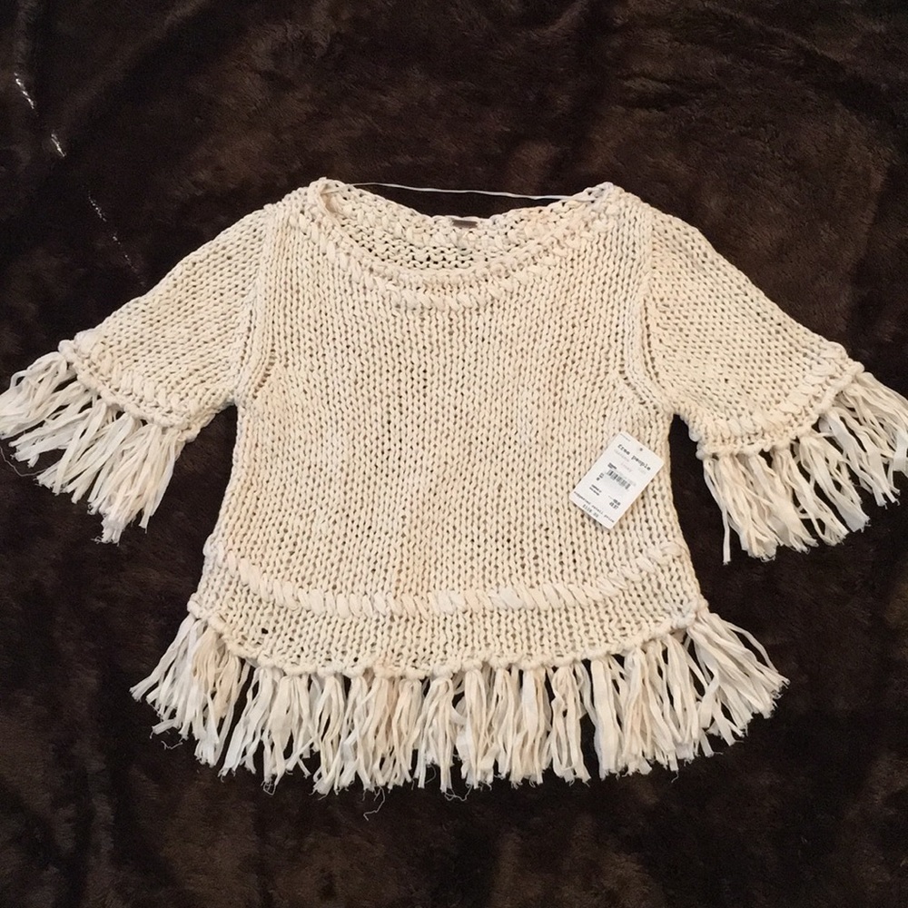 Free people fringe sweater